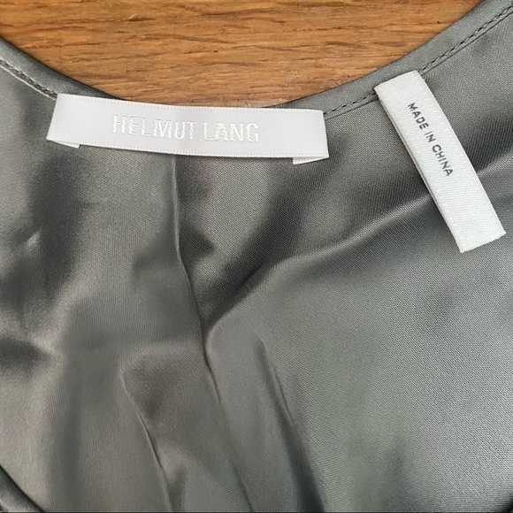 Helmut Lang NEW Back Twist Satin Sleeveless Blouse in Pebble Gray S - Picture 7 of 8